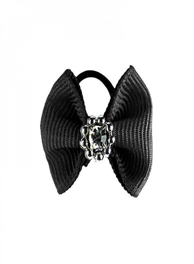 HORZE Sparkling Mane Bows - Black - One Size - Image 1